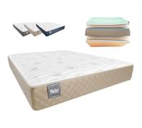 Don Descanso - Colchón 150x200 Viscoelástico Mulhacen DualSense, Altura 26cm. Multicapa con Núcleo GravityFoam, Firmeza Alta, Doble Cara Invierno/Verano, Transpirable. Fabricado en España, Beig