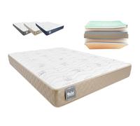 Don Descanso - Colchón 160x190 Viscoelástico Mulhacen DualSense, Altura 21cm. Multicapa con Núcleo GravityFoam, Firmeza Alta, Doble Cara Invierno/Verano, Transpirable. Fabricado en España, Beig