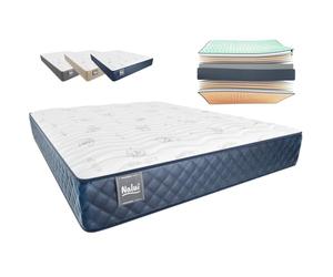 Don Descanso - Colchón 67x190 Viscoelástico Mulhacen DualSense, Altura 26cm. Multicapa con Núcleo GravityFoam, Firmeza Alta, Doble Cara Invierno/Verano, Transpirable. Fabricado en España, Azul