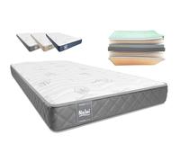 Don Descanso - Colchón 75x190 Viscoelastico Mulhacen DualSense, Altura ± 15cm. Multicapa con Núcleo GravityFoam, Firmeza Alta, Doble Cara Invierno/Verano, Transpirable. Fabricado en España, Gris