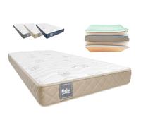 Don Descanso - Colchón 90x180 Viscoelástico Mulhacen DualSense, Altura 15cm. Multicapa con Núcleo GravityFoam, Firmeza Alta, Doble Cara Invierno/Verano, Transpirable. Fabricado en España, Beig