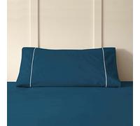 Don Descanso - Funda de Almohada Algodón 100% Azul Marino 180 Hilos para Almohada 105 cm. Máximo Frescor y Calidad, Suave, Transpirable y Ligera. Apta para Lavar a 30ºC
