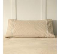 Don Descanso - Funda de Almohada Algodón 100% Beige 180 Hilos para Almohada 150 cm. Máximo Frescor y Calidad, Suave, Transpirable y Ligera. Apta para Lavar a 30ºC.