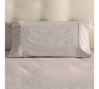 Don Descanso - Funda de Almohada Algodón 100% Gris 180 Hilos para Almohada 135 cm. Máximo Frescor y Calidad, Suave, Transpirable y Ligera. Apta para Lavar a 30ºC.