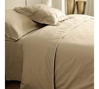 Don Descanso - Funda de Edredón Algodón Beige 180 Hilos para Camas 120cm. Suave, Transpirable y Ligera. Funda Nórdica Apta para Lavar a 30ºC. Fácil de Almacenar (Disponible Varios Tamaños)