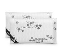 Don Descanso Pack 2 Almohadas de Carbono Activo con Copos Viscoelástica, 70cm, Firmeza Media, Ergonómicas, Adaptables a Cabeza y Cuello, Transpirables, Tejido Strech. Fabricadas en España