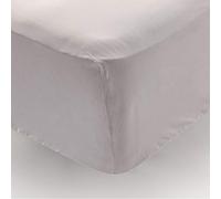 Don Descanso - Sabana Bajera Ajustable Algodón 100% Gris 180 Hilos para Cama 135/140 cm. hasta 28 cm. Fácil Planchado y Lavable (30º). Fresca, Transpirable y Suave (Disponible Varios Tamaños)