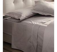 Don Descanso - Sábana Encimera Algodón 100% Gris con 180 Hilos para Camas 105/120cm. Fácil Planchado y Lavable (30º). Fresca, Transpirable y Suave (Disponible Varios Tamaños)