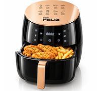 DON FELIZ Freidora de Aire 4,5L 1400W, Air Fryer sin Aceite con Pantalla Táctil Digital, 8 Programas, Temperatura Ajustable y Temporizador, Freidora Eléctrica para Cocinar, Asar y Dorar