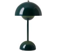 Don Feliz Lámpara de Mesa Led Regulable Con Control Táctil,Estilo Nordico Moderno, Lámpara de Mesa Inalámbrica LED Portátil,Para Dormitorio,Sala,Decoracion,Luz Nocturna(Verde oscuro)