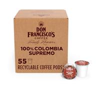 Don Francisco's 100% Colombia Supremo (paquete de 55) cápsulas de café reciclables compatibles con cafeteras Keurig K-Cup