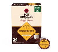 Don Francisco's 24 cápsulas de café con sabor a caramelo de Butterscotch Toffee, cápsulas de café reciclables para porciones individuales, compatibles con tu cafetera K-Cup Keurig