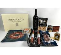 DON GOURMET, Cesta Gourmet para Regalar, Cesta Navidad, Queso curado, jamón ibérico, chorizo ibérico, lote embutidos ibéricos, aceite de oliva virgen extra, patés, pack ibéricos, Regalo cumpleaños.