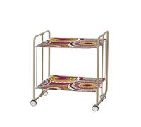 DON HIERRO - Carrito auxiliar con ruedas BAUHAUS armazón metálico color arena, 2 bandejas-29
