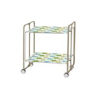 DON HIERRO - Carrito auxiliar con ruedas BAUHAUS armazón metálico color arena, 2 bandejas-67