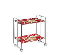 DON HIERRO - Carrito auxiliar con ruedas BAUHAUS, armazón metálico de color gris, 2 bandejas-57