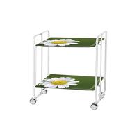 DON HIERRO - Carrito auxiliar plegable BAUHAUS con ruedas - Armazón metálico blanco, 2 niveles, 4 posiciones ajustables-38