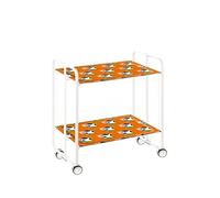 DON HIERRO - Carrito auxiliar plegable BAUHAUS con ruedas - Armazón metálico blanco, 2 niveles, 4 posiciones ajustables-04