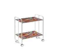 DON HIERRO - Carrito auxiliar con ruedas BAUHAUS armazón metálico color blanco, 2 bandejas-29