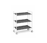 DON HIERRO Carro de cocina plegable blanco con ruedas Bauhaus 3 estantes