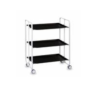 DON HIERRO Carro de cocina plegable blanco con ruedas Bauhaus 3 estantes