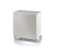 DON HIERRO - Cubo de basura reciclaje ECOBOX, con ruedas y cierre suave, 60 litros-Aluminio