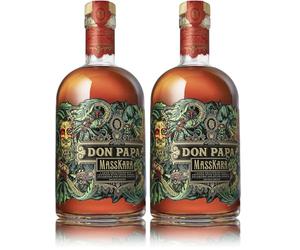 Don Papa Masskara, 700 ml, alc. 40% vol., ron especiado, destilado en Sugarlandia, Filipinas, edición de lujo e idóneo para cócteles (Paquete de 2)