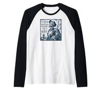 Don Quijote El Sueño Imposible Xilografiado Estampado Marino Camiseta Manga Raglan