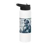 Don Quijote El Sueño Imposible Xilografiado Estampado Marino Stainless Steel Insulated Water Bottle