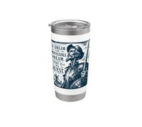 Don Quijote El Sueño Imposible Xilografiado Estampado Marino Vaso térmico de acero inoxidable de doble pared