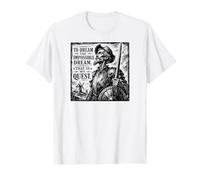 Don Quijote El Sueño Imposible Xilografiado Negro Print Camiseta gráfica económica