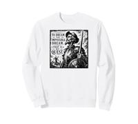 Don Quijote El Sueño Imposible Xilografiado Negro Print Sudadera