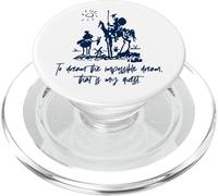 Don Quijote To Dream Impossible That Is My Quest Navy Print PopSockets PopGrip para MagSafe