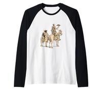 Don Quijote y Sancho Panza Camiseta Manga Raglan