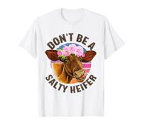 Don’t Be A Salty Heifer | Funny Cow Farm Humor Vintage tee Camiseta