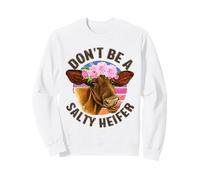 Don’t Be A Salty Heifer | Funny Cow Farm Humor Vintage tee Sudadera