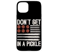 Don’t Get in a Pickle Funny Pickleball Pun Design Carcasa para iPhone 15 Plus