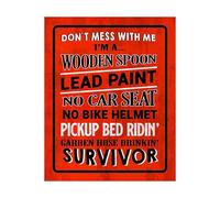 DON’T MESS WITH ME Typography Poster Funny Sarcastic Wall-Art Print for Home, Office Decor, Man Cave, Gift for Friends(Framed,08x12inch(20x30cm))
