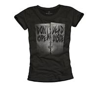 Don´t Open Dead Inside - Camiseta Zombies Mujer - Walking Dead Negras M