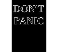 Don‘t Panic, ästhetisches schwarzes Notizbuch mit lustigem Titel, sarkastisch, ironisch, Panikattacke, Sarkasmus, Mentale Gesundheit, Girlboss, 100 ... health, sarcastic title, panic attack,6x9