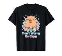 Don’t Worry Be Capy Divertido Lindo Animal Amante Capibara Camiseta gráfica económica