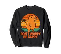 Don’t Worry Be Capy Funny Capybara Beach Retro Sunset Summer Sudadera