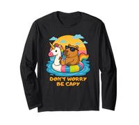 Don’t Worry Be Capy Funny Capybara Float Unicorn Summer Manga Larga