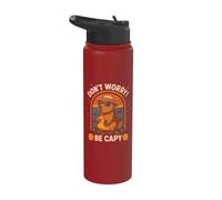 Don´t Worry Be Capy - Mujeres Hombres Niños Niñas Capybara Stainless Steel Insulated Water Bottle