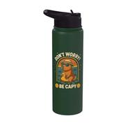 Don´t Worry Be Capy - Mujeres Hombres Niños Niñas Capybara Stainless Steel Insulated Water Bottle