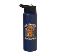 Don´t Worry Be Capy - Mujeres Hombres Niños Niñas Capybara Stainless Steel Insulated Water Bottle