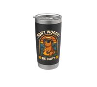 Don´t Worry Be Capy - Mujeres Hombres Niños Niñas Capybara Vaso térmico de acero inoxidable de doble pared