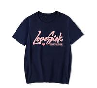 Don Toliver Love Sick Tour Camiseta unisex casual cuello redondo manga corta moda retro clásica camiseta estilo hiphop, azul marino, 50