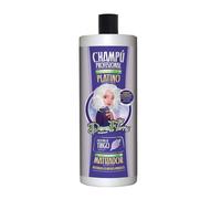 Dona Flora - Champú Matizador Platino - Neutraliza Tonos Amarillos y Naranjas - Pigmentos Violeta - Hidrata y Fortalece -Ideal para Cabellos Rubios, Decolorados o Grises - 1000ml