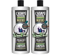 Dona Flora - Champú Neutro Profesional - Limpieza Profunda Suave - Todo Tipo de Cabellos - Sin Sulfatos ni Parabenos - Ideal Uso Diario - 1000ml (Paquete de 2)